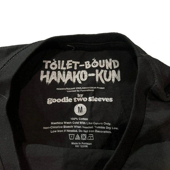 Toilet-Bound Hanako-Kun Men T-Shirt Black Graphic Manga Anime Crew Neck - Medium - Picture 2 of 3